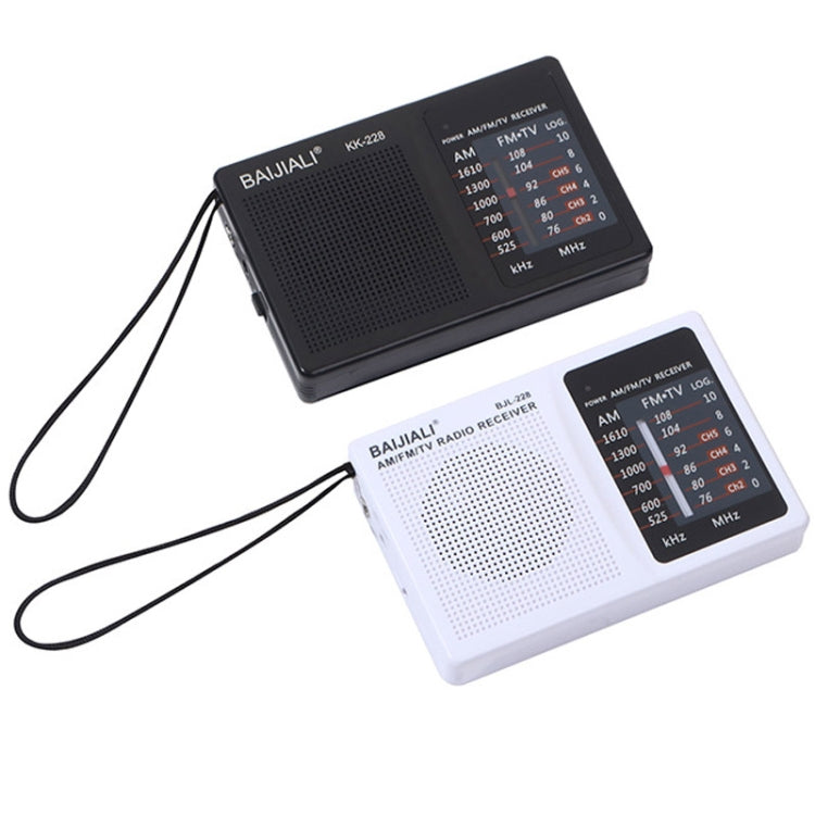 BAIJIALI BJL228 Retro Portable Two Band FM AM Radio Built-in Speaker(Black) - Consumer Electronics by BAIJIALI | Online Shopping UK | buy2fix