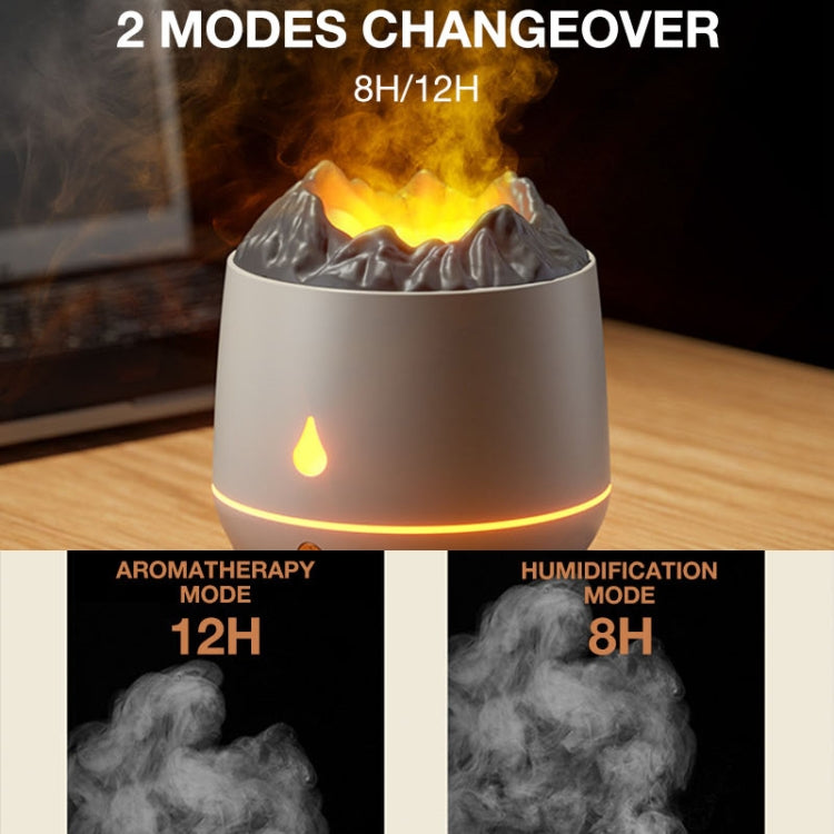 HS01 Simulation Flame Humidifier Home Aromatherapy Machine With Night Light(Black) - Air Purifiers & Parts by buy2fix | Online Shopping UK | buy2fix