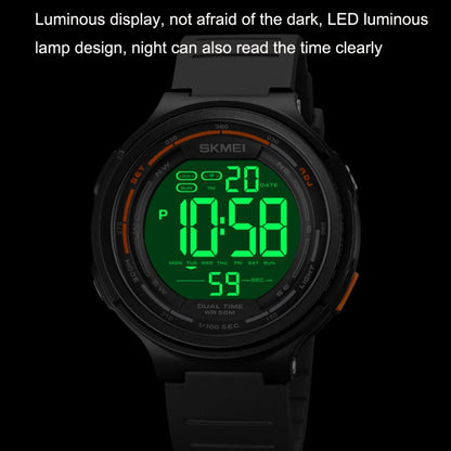 SKMEI 1841 Outdoor Sports Students Waterproof Luminous Countdown Watch(Light Grey) - LED Digital Watches by SKMEI | Online Shopping UK | buy2fix