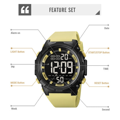 SKMEI 1845 Outdoor Waterproof Large Dial Multifunctional Sports Men Watch(Titanium) - Sport Watches by SKMEI | Online Shopping UK | buy2fix