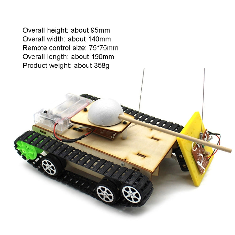 Wooden Electric Simulation Crawler Tank DIY Toy Assembly Model,Spec: No. 2 Dual Motor Remote Control Edition - Puzzle Toys by buy2fix | Online Shopping UK | buy2fix