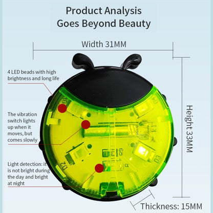 Ladybug Wheel Light Children Balance Bike Bicycle Hub Light, Color: Smart Green - Decorative Lights by buy2fix | Online Shopping UK | buy2fix