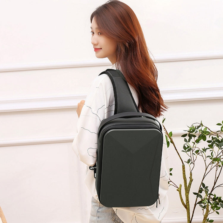 For DJI Mini 3 / Mini 3 Pro Hard Shell Storage Bag Box Chest Bag Shoulder Bag Messenger Bag(Dark Gray) - DJI & GoPro Accessories by buy2fix | Online Shopping UK | buy2fix