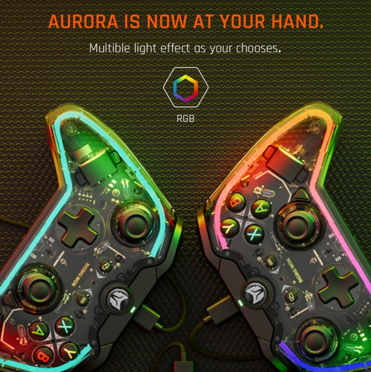 BIGBIGWON C1 S RGB Light Wired Gamepad Controller For PC/Switch - Gamepads by buy2fix | Online Shopping UK | buy2fix