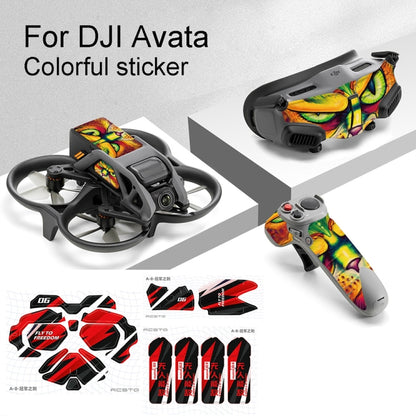 For DJI Avata RCSTQ Body Sticker For Goggles 2 Glasses PVC Colorful Sticker Set(Camouflage Yellow Black) -  by RCSTQ | Online Shopping UK | buy2fix