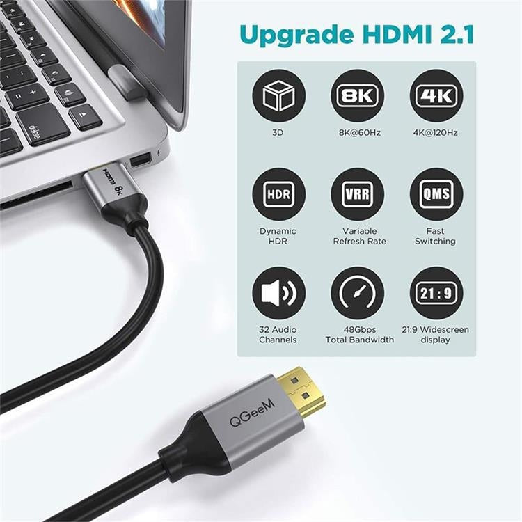 QGeeM QG-AV17 HDMI To HDMI Connection Cable Support 8K&60Hz 4.5m Length - Cable by QGeeM | Online Shopping UK | buy2fix