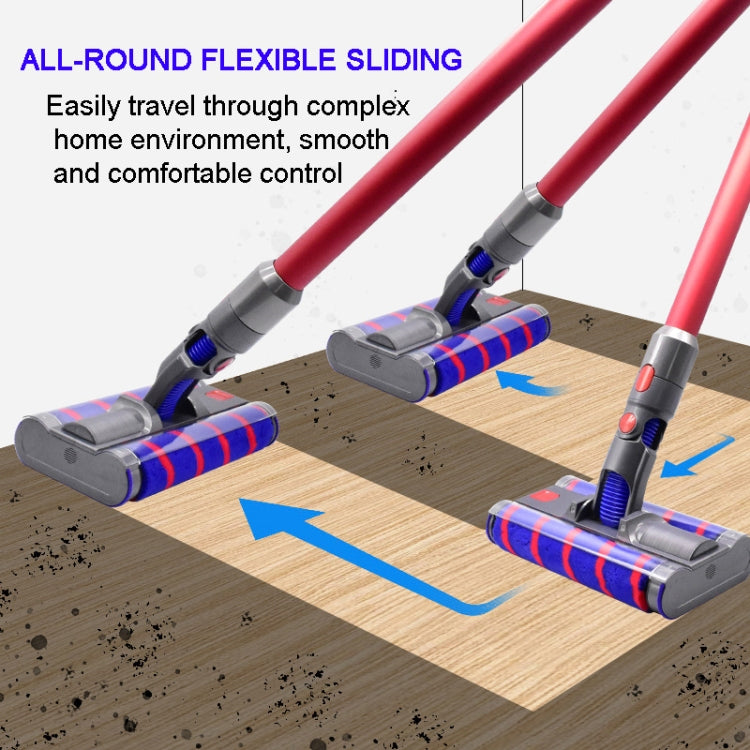 For Dyson V7 V8 V10 V11 Double Roller Soft Velvet Floor Brush Head with LED Lighting - Dyson Accessories by buy2fix | Online Shopping UK | buy2fix