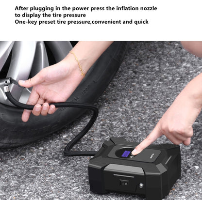 SUITU  ST-818  DC 12V Wired Car Air Pump Tire Inflator With LED Lighting Pointer Model+Toolbox - Inflatable Pump by SUITU | Online Shopping UK | buy2fix