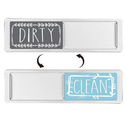 Dishwasher Magnet Clean Dirty Sign Double-Sided Refrigerator Magnet(Silver Gray Blue) - Dish Washers & Accessories by buy2fix | Online Shopping UK | buy2fix