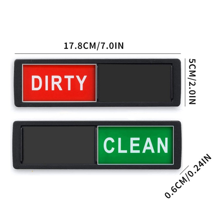 Dishwasher Magnet Clean Dirty Sign Double-Sided Refrigerator Magnet(Silver Wood Grain Lace) - Dish Washers & Accessories by buy2fix | Online Shopping UK | buy2fix