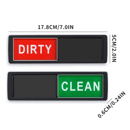Dishwasher Magnet Clean Dirty Sign Double-Sided Refrigerator Magnet(Silver Wood Grain Lace) - Dish Washers & Accessories by buy2fix | Online Shopping UK | buy2fix