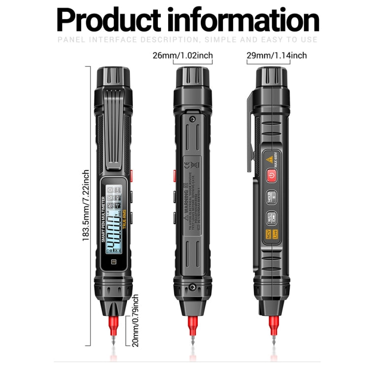 ANENG A3005A 10MHZ/40MF/40 Megohm Intelligent Anti-burning High-precision Digital Universal Meter(Matching Group) - Digital Multimeter by ANENG | Online Shopping UK | buy2fix