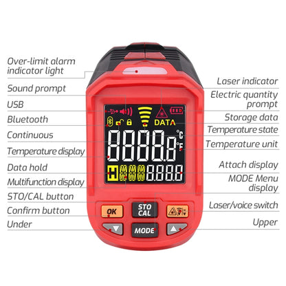 TASI TA603E -32-2200 degrees Celsius Color Screen Infrared Thermometer Industrial Electronic Thermometer - Thermostat & Thermometer by TASI | Online Shopping UK | buy2fix