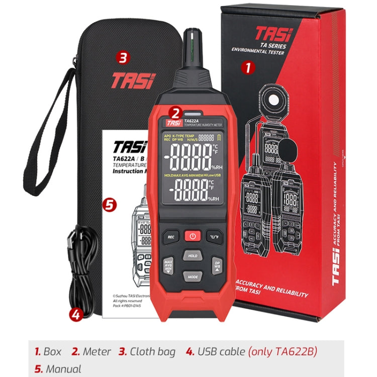 TASI TA622A Temperature Humidity Meter Digital Dew Point Thermometer - Thermostat & Thermometer by TASI | Online Shopping UK | buy2fix