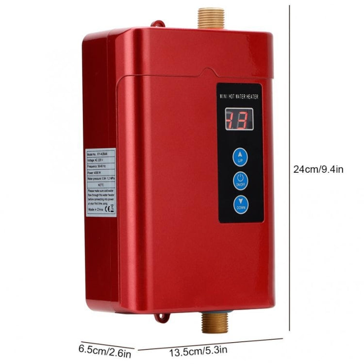 US Plug 3000W  Electric Water Heater With Remote Control Adjustable Temperate(Red) - Water Heaters & Parts by buy2fix | Online Shopping UK | buy2fix