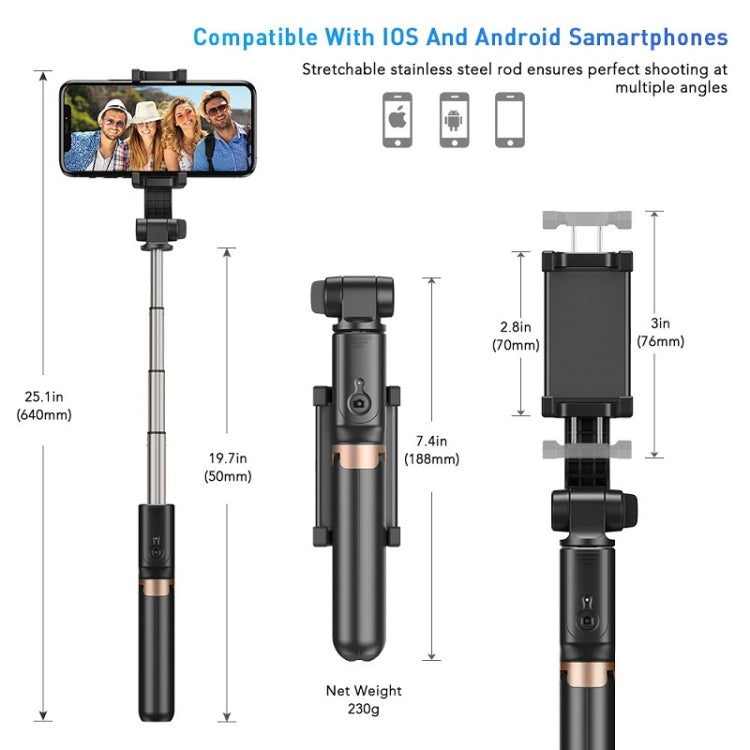 APEXEL APL-D6 Live Video Multifunctional Mobile Phone Gimbal Stabilizer Selfie Stick - Handheld Gimbals by APEXEL | Online Shopping UK | buy2fix