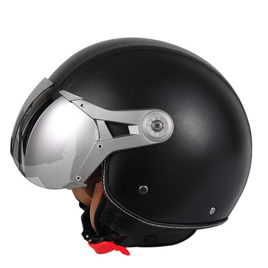 GXT Electric Vehicle Half Cover Four Seasons Retro Helmet, Size: XL(Black) - Helmets by GXT | Online Shopping UK | buy2fix