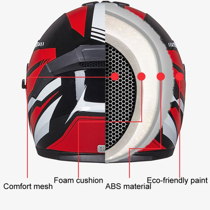 GXT Electric Vehicle Four Seasons Sun Protection & Windshield Double Lens Helmet, Size: XL(Matt Black Blue) - Helmets by GXT | Online Shopping UK | buy2fix