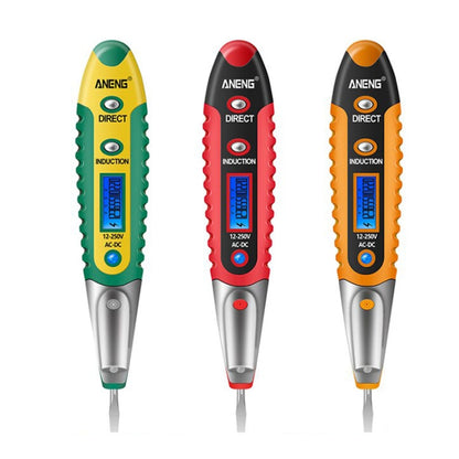ANENG VD700 2pcs Sound and Light Alarm Non-contact Digital Display Sensor Multi-function Test Pen(Yellow Green) - Voltage Detector by ANENG | Online Shopping UK | buy2fix