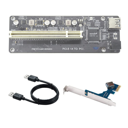 PCI-E 1X To Single PCI With baffle Riser Card Extend Adapter Add Expansion Card For PC Computer - Add-on Cards by buy2fix | Online Shopping UK | buy2fix