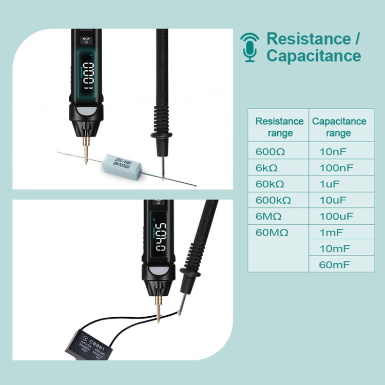 WinAPEX  ET8909  Digital Multimeter Voltage Test Pen Capacitance Meter Diode NVC Tester - Digital Multimeter by WinAPEX | Online Shopping UK | buy2fix