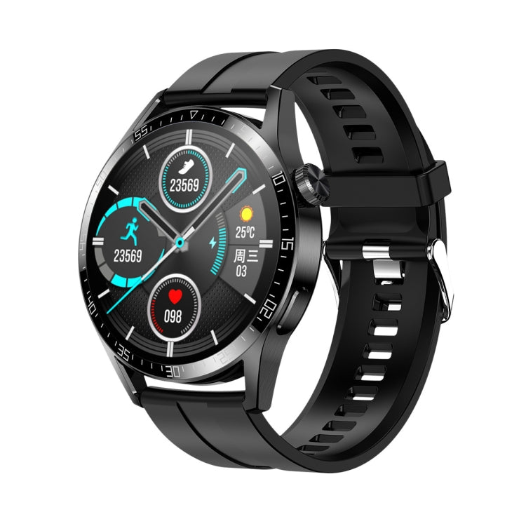 Sports Health Monitoring Waterproof Smart Call Watch With NFC Function, Color: Black-Black Silicone - Smart Watches by buy2fix | Online Shopping UK | buy2fix