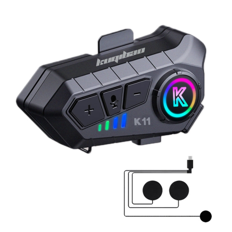 KUQIBAO K11 Motorcycle Helmet Waterproof Subwoofer Bluetooth Headphones(Soft Microphone) - Motorcycle Walkie Talkie by KUQIBAO | Online Shopping UK | buy2fix