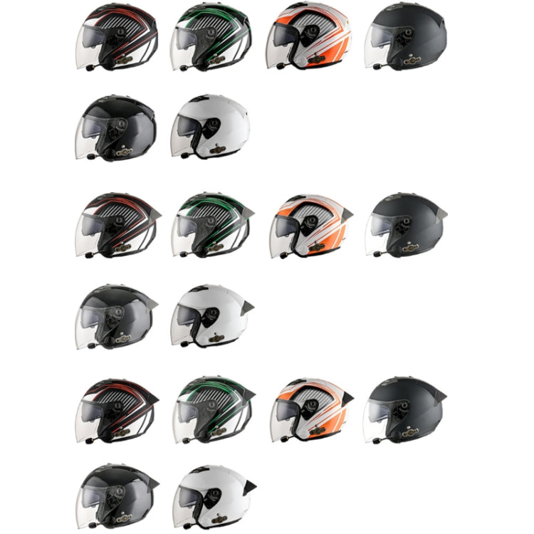 KUQIBAO Motorcycle Smart Bluetooth Sun Protection Double Lens Safety Helmet, Size: XL(Bright Black Phantom Fiber+Black Tail) - Helmets by KUQIBAO | Online Shopping UK | buy2fix