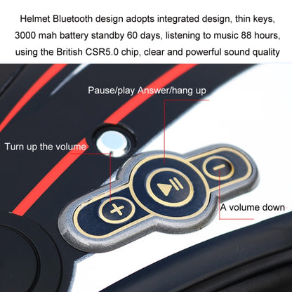 KUQIBAO Motorcycle Smart Bluetooth Sun Protection Double Lens Safety Helmet, Size: XL(Glossy Black Phantom Fiber) - Helmets by KUQIBAO | Online Shopping UK | buy2fix