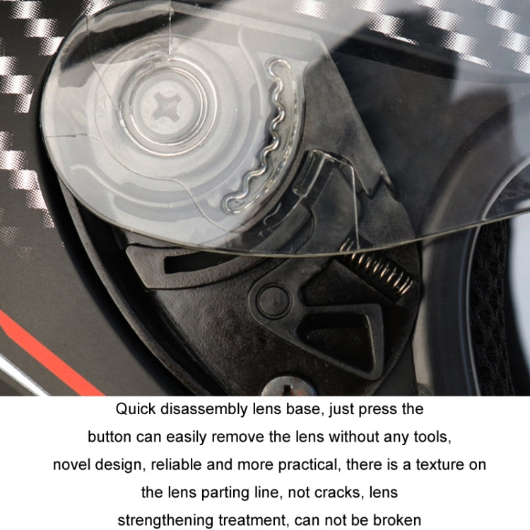 KUQIBAO Motorcycle Smart Bluetooth Sun Protection Double Lens Safety Helmet, Size: XL(White Phantom Fiber) - Helmets by KUQIBAO | Online Shopping UK | buy2fix