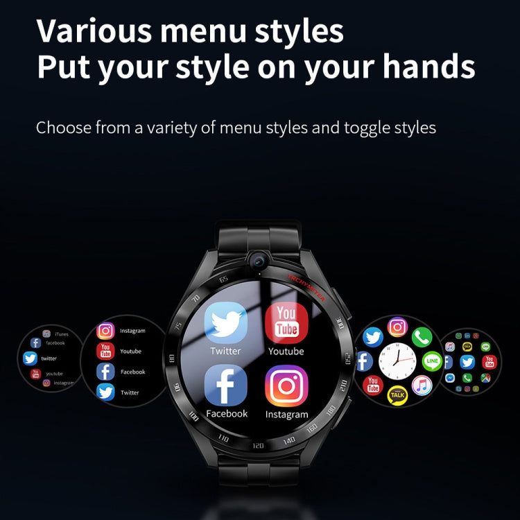 LOKMAT 1.6-inch Dual-camera 4G Full Netcom Dual-mode Dual-chip Wifi Smart Watch, Style: Charger+Black Leather Strap - Smart Watches by LOKMAT | Online Shopping UK | buy2fix