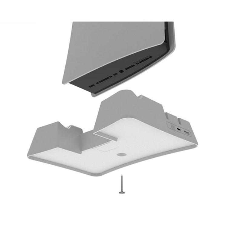 Iplay HBP-351 For Sony PS5 Digital Version Host Cooling Base Bracket Multifunctional Handle Charging Stand(White) - Charger & Power by iplay | Online Shopping UK | buy2fix