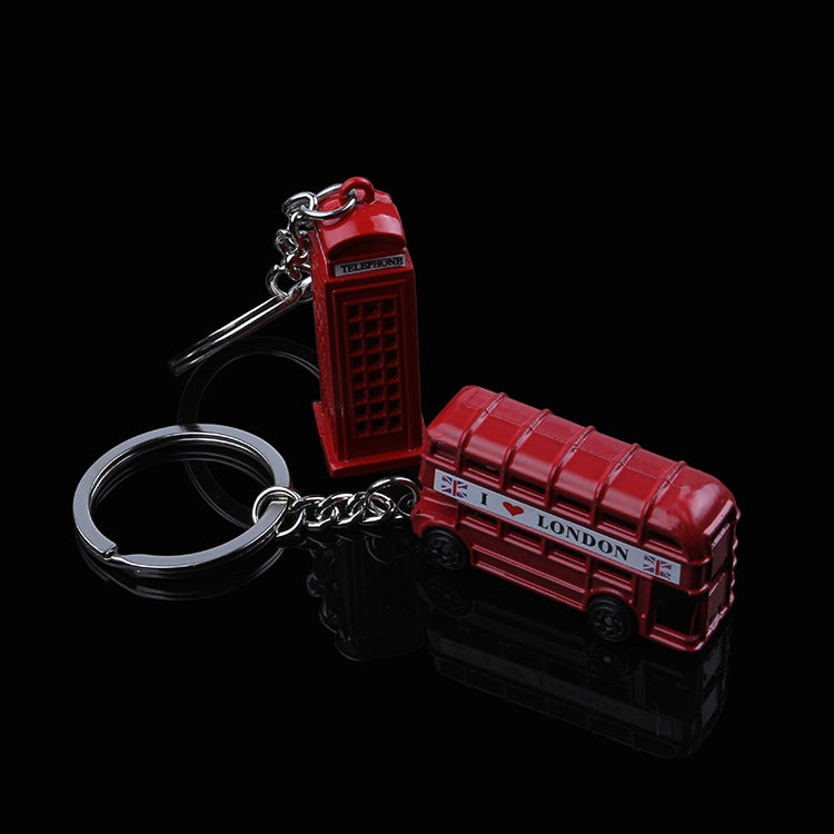 2pcs Mailbox Off-Road Vehicle Key Chain UK Tourism Souvenir Gift, Style: Telephone Booth - Key Rings by buy2fix | Online Shopping UK | buy2fix