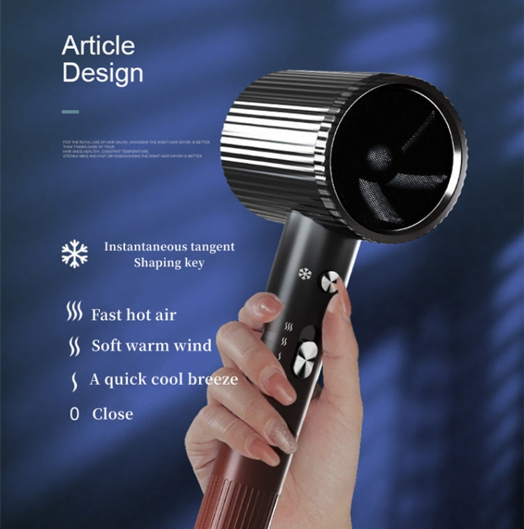 1600W Negative Ion Hair Dryer With  3 Speed Adjustment,CN Plug Standard Edition(Gray) - Hair Dryers & Accessories by buy2fix | Online Shopping UK | buy2fix