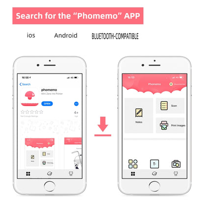 Phomemo M02-WH Pocket Small Bluetooth Portable Photo Thermal Label Wrong Question Printer - Printer by Phomemo | Online Shopping UK | buy2fix