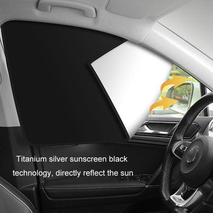 Heat-insulating Opaque Vinyl Coated Magnetic Car Curtains, Style: Titanium Silver Principal Driver - Window Foils & Solar Protection by buy2fix | Online Shopping UK | buy2fix