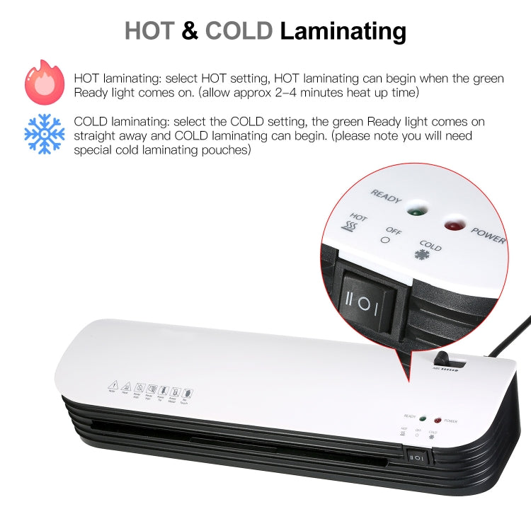 Osmile SL299 A4 Laminator Machine Set With 15 Laminating Pouches Paper Cutter Corner Rounder(AU Plug) - Photo Film Covering Machine by Osmile | Online Shopping UK | buy2fix