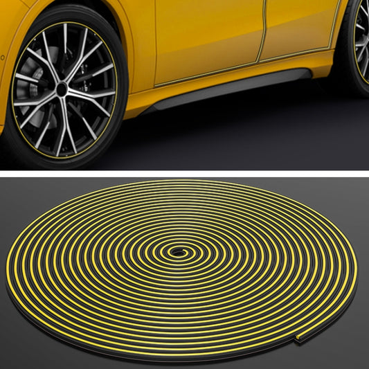 8m Car Wheel Anti-collision Protection Decorative Strip(Yellow) - Decorative Strip by buy2fix | Online Shopping UK | buy2fix