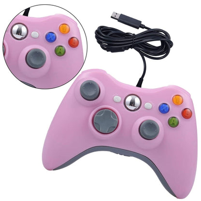 For XBOX 360 Console And PC USB Dual Vibration Wired Gamepad(Pink) - Gamepad by buy2fix | Online Shopping UK | buy2fix