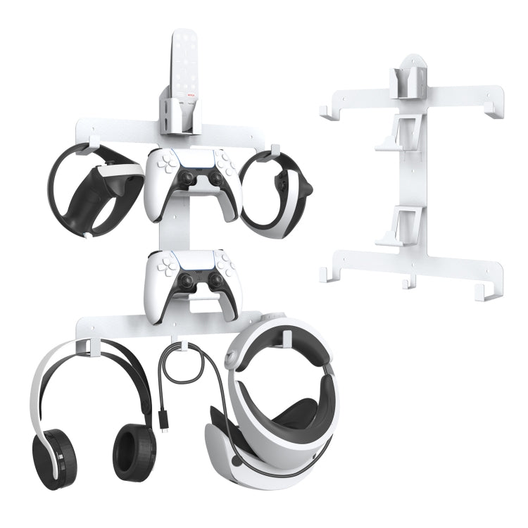 JYS JYS-P5158 For PS5 VR2 Wall Storage Bracket Helmet/Headset/Handle/Remote Control Wall Storage Storage Shelf(White) - Holder by JYS | Online Shopping UK | buy2fix