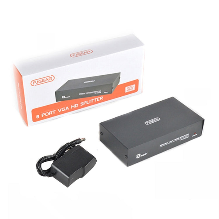 FJGEAR FJ-2008 VGA Splitter 1 In 8 Out Computer Vedio Output Splitter, EU Plug - VGA Splitters by FJGEAR | Online Shopping UK | buy2fix