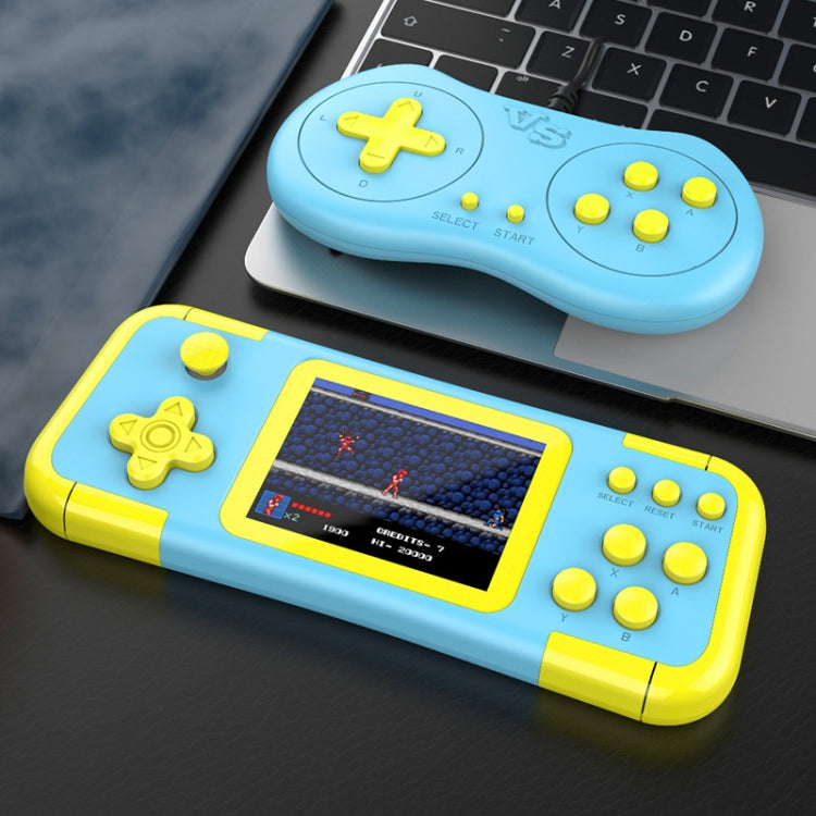 A12 3.0-inch HD Colorful Screen Retro Handheld Game Console with 666 Built-in Games, Model: Double Yellow Blue - Pocket Console by buy2fix | Online Shopping UK | buy2fix