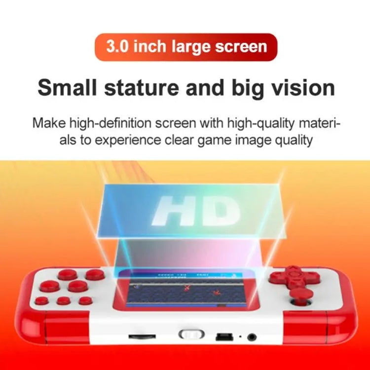 A12 3.0-inch HD Colorful Screen Retro Handheld Game Console with 666 Built-in Games, Model: Double Black Blue - Pocket Console by buy2fix | Online Shopping UK | buy2fix