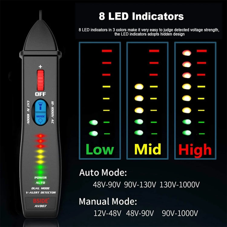 BSIDE AVD07 Smart Dual Mode Electric Pen Non-Contact Break-Point Sensing AC Voltage Tester - Current & Voltage Tester by BSIDE | Online Shopping UK | buy2fix