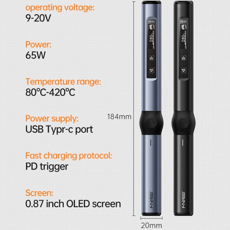 FNIRSI 14pcs/ Set Mini Soldering Station Digital Display Constant Temperature Smart Soldering Iron, Color: Black 6 Head With Power Supply - Electric Soldering Iron by FNIRSI | Online Shopping UK | buy2fix