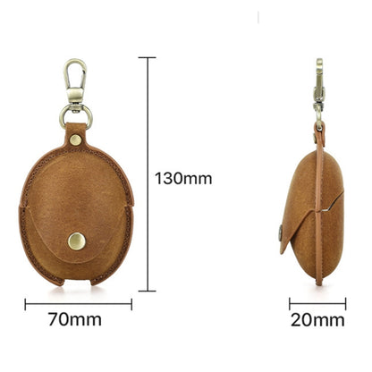 For Huawei FreeBuds 5 CONTACTS FAMILY CF1170 Cowhide Anti-Fall Bluetooth Earphone Protective Case(Coffee) - Huawei Earphone Case by CONTACTS FAMILY | Online Shopping UK | buy2fix