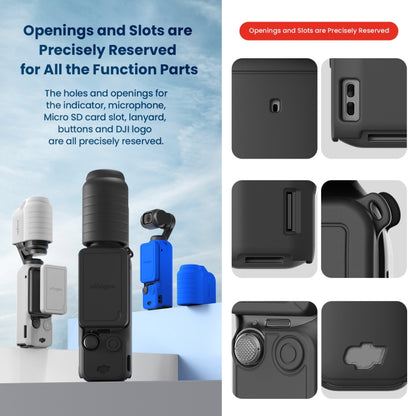 For DJI Osmo Pocket 3 AMagisn Silicone Protection Case Movement Camera Accessories, Style: 5 In 1 Blue - Case & Bags by aMagisn | Online Shopping UK | buy2fix