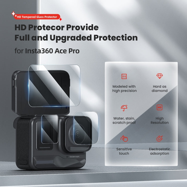 For Insta360 Ace Pro aMagisn Tempered Protective Film Sports Camera Accessories, Specification: 1set - Protective Film & Stickers by aMagisn | Online Shopping UK | buy2fix