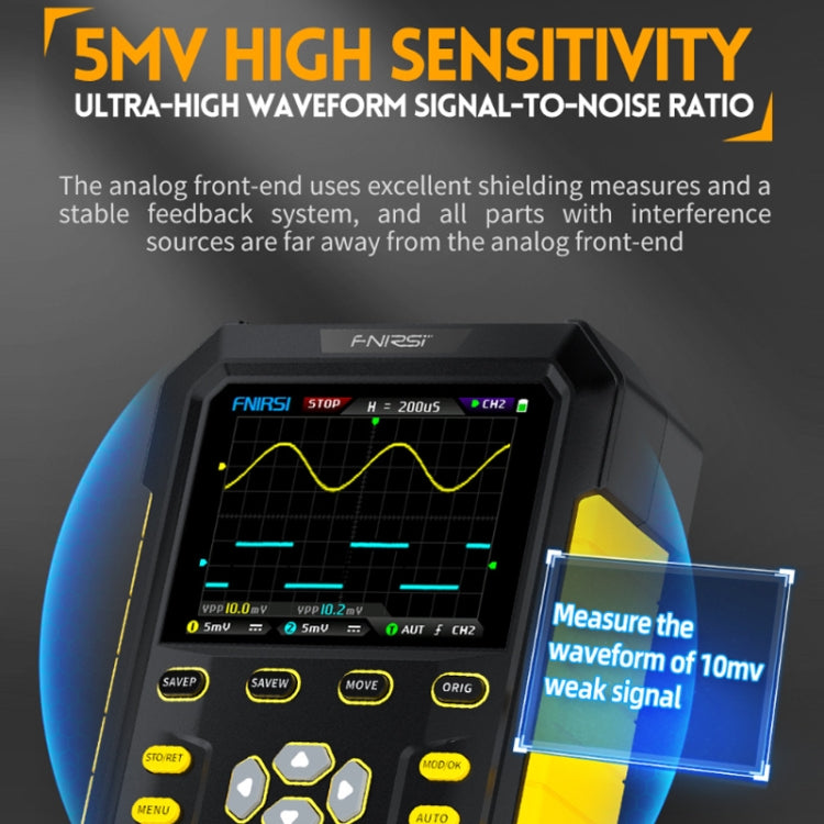 FNIRSI 2 In 1 Small Handheld Fluorescence Digital Dual-Channel Oscilloscope, US Plug(Blue) - Other Tester Tool by FNIRSI | Online Shopping UK | buy2fix