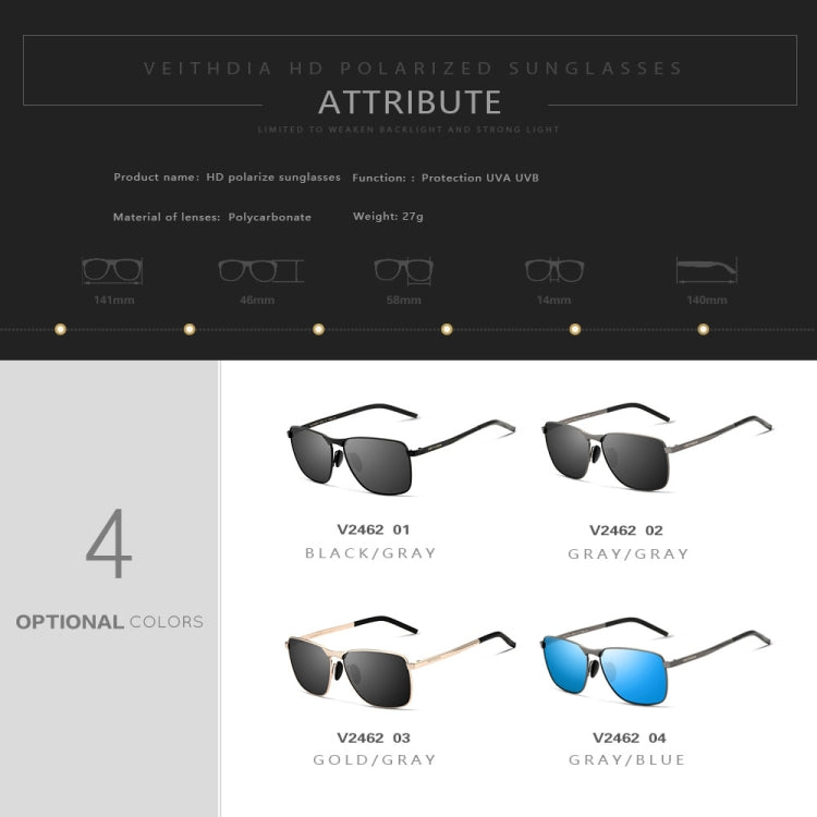 Vintage Square Sunglasses Male UV400 Polarized Lens Sun Glasses(Black) - Outdoor & Sports by buy2fix | Online Shopping UK | buy2fix